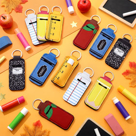 Loopeer lipstick holder with keychain, style 3, compact and lightweight to carry.