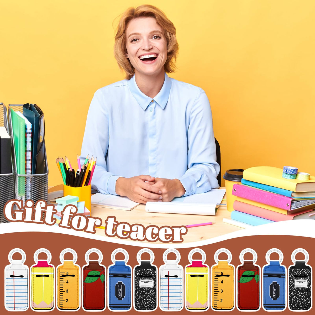 Loopeer lipstick holder with keychain, style 5, durable neoprene for daily use.