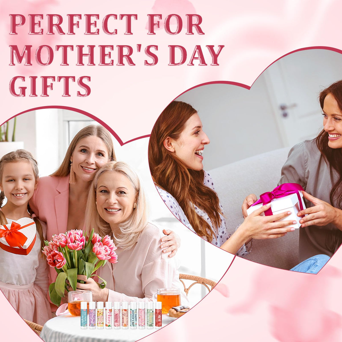 Loopeer Mother's Day lip balm set, perfect for celebrations and gifting.