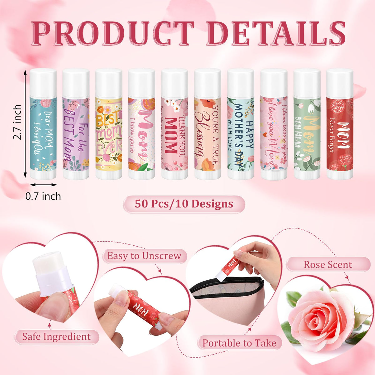 Loopeer honey-fragrance lip balm in compact travel-size for on-the-go moisture.