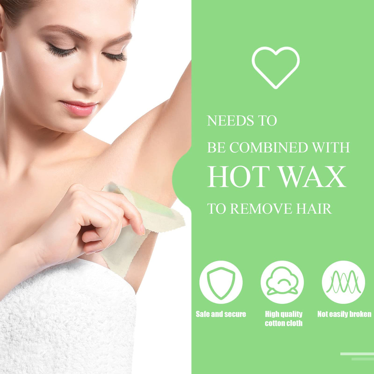 Loopeer body wax strips cover larger areas for DIY spa sessions.