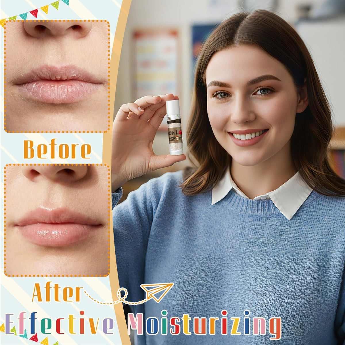 Loopeer notebook-inspired lip balm design pairs with a thank-you card