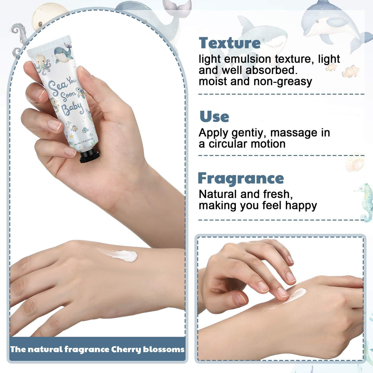 Loopeer Sea You Soon cherry blossom scent moisturizes and nourishes hands