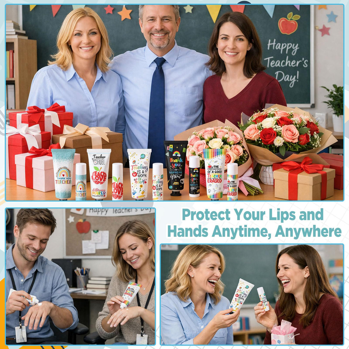 Loopeer apple fragrance lip balm in teacher gift set, refreshing break.