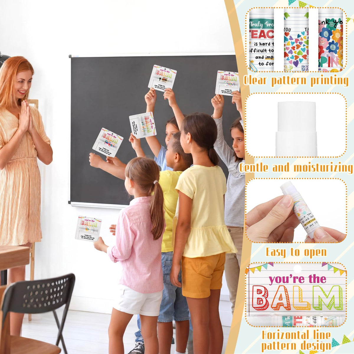 Loopeer thank-you card included with notebook-inspired design for teachers.