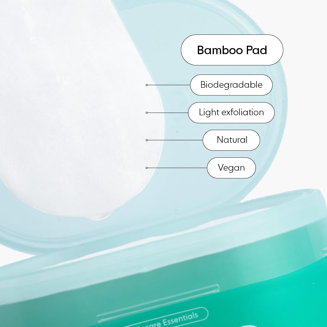 Biodegradable bamboo pads ready for gentle makeup removal