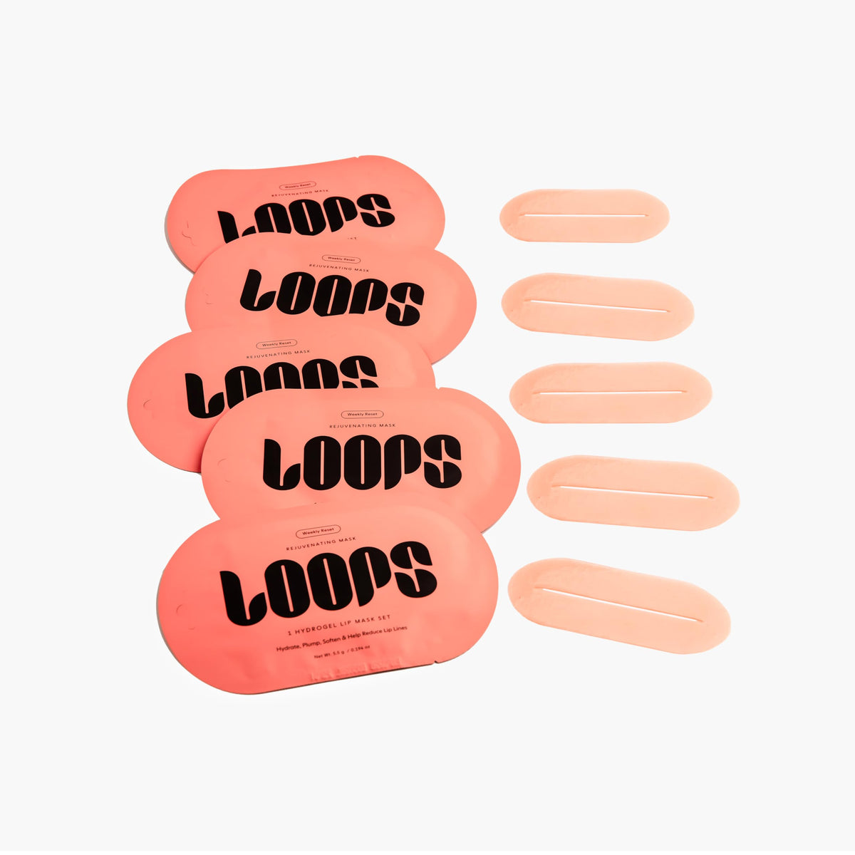 LOOPS Weekly Reset Lip Mask ingredients include aloe and jojoba to boost moisture.
