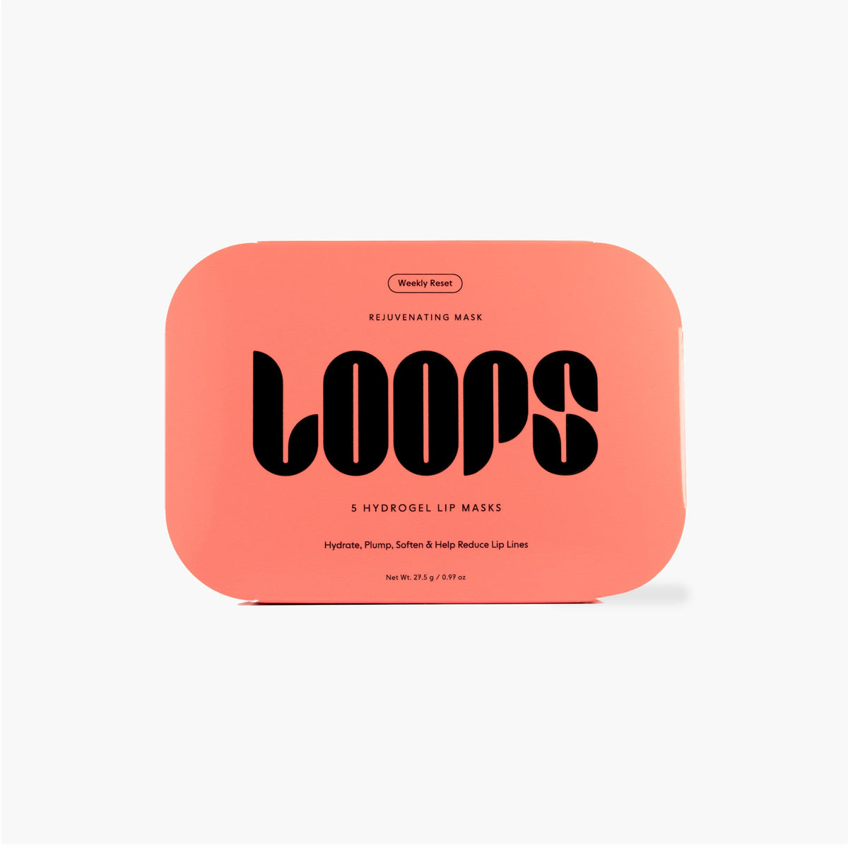 LOOPS Weekly Reset Lip Mask packaging signals premium hydration for lips.