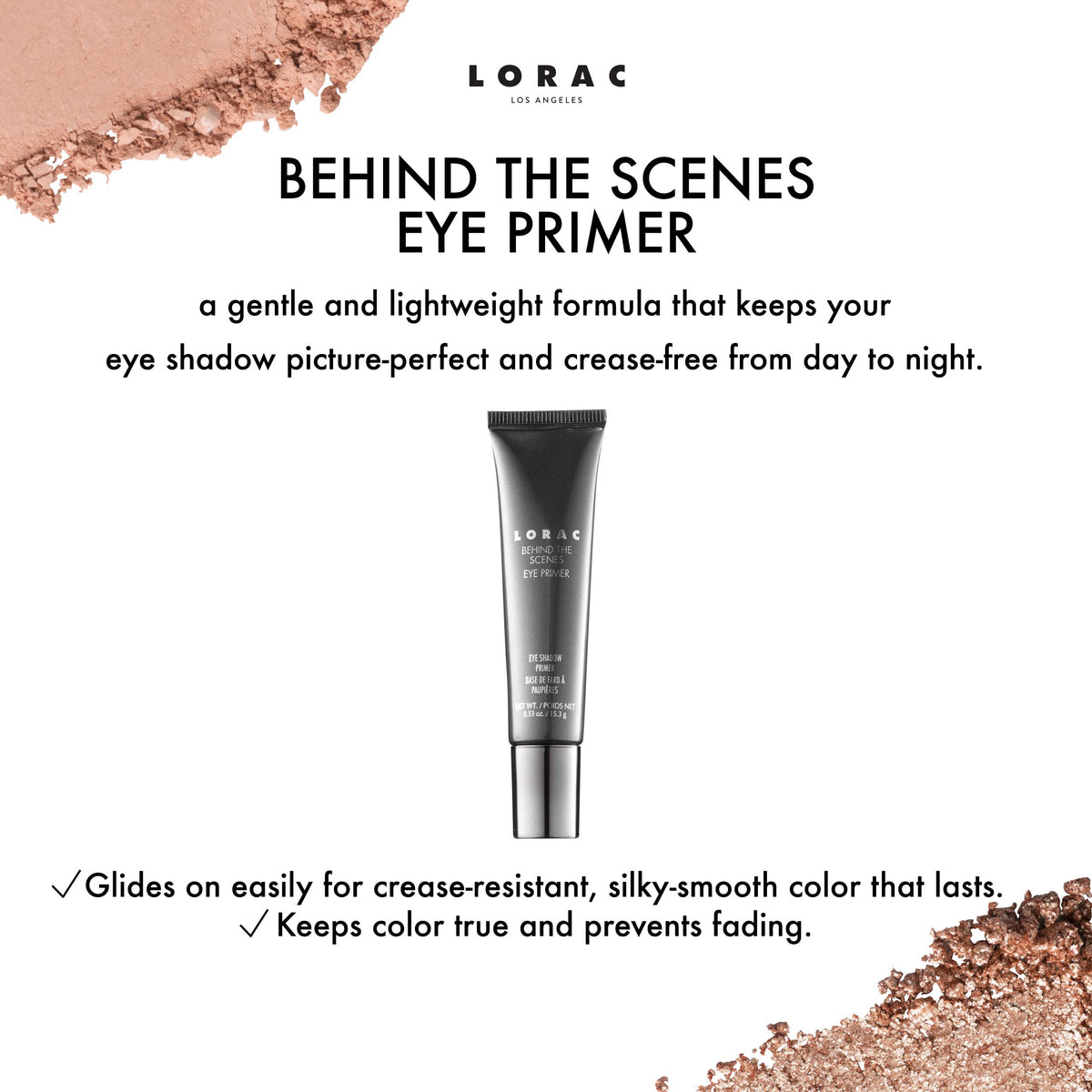 LORAC Behind the Scenes Eye Shadow Primer dispenser ready-to-apply cream for long-lasting color