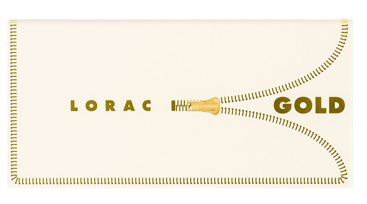 LORAC Unzipped Gold Undeniable matte shade swatch for crease-ready depth.
