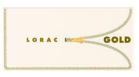 LORAC Unzipped Gold Undeniable matte shade swatch for crease-ready depth.