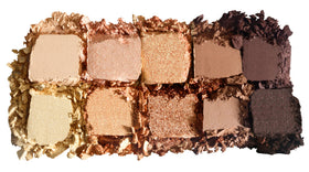 LORAC Unzipped Gold Unlocked shimmer shade swatch adds bright daytime sparkle.