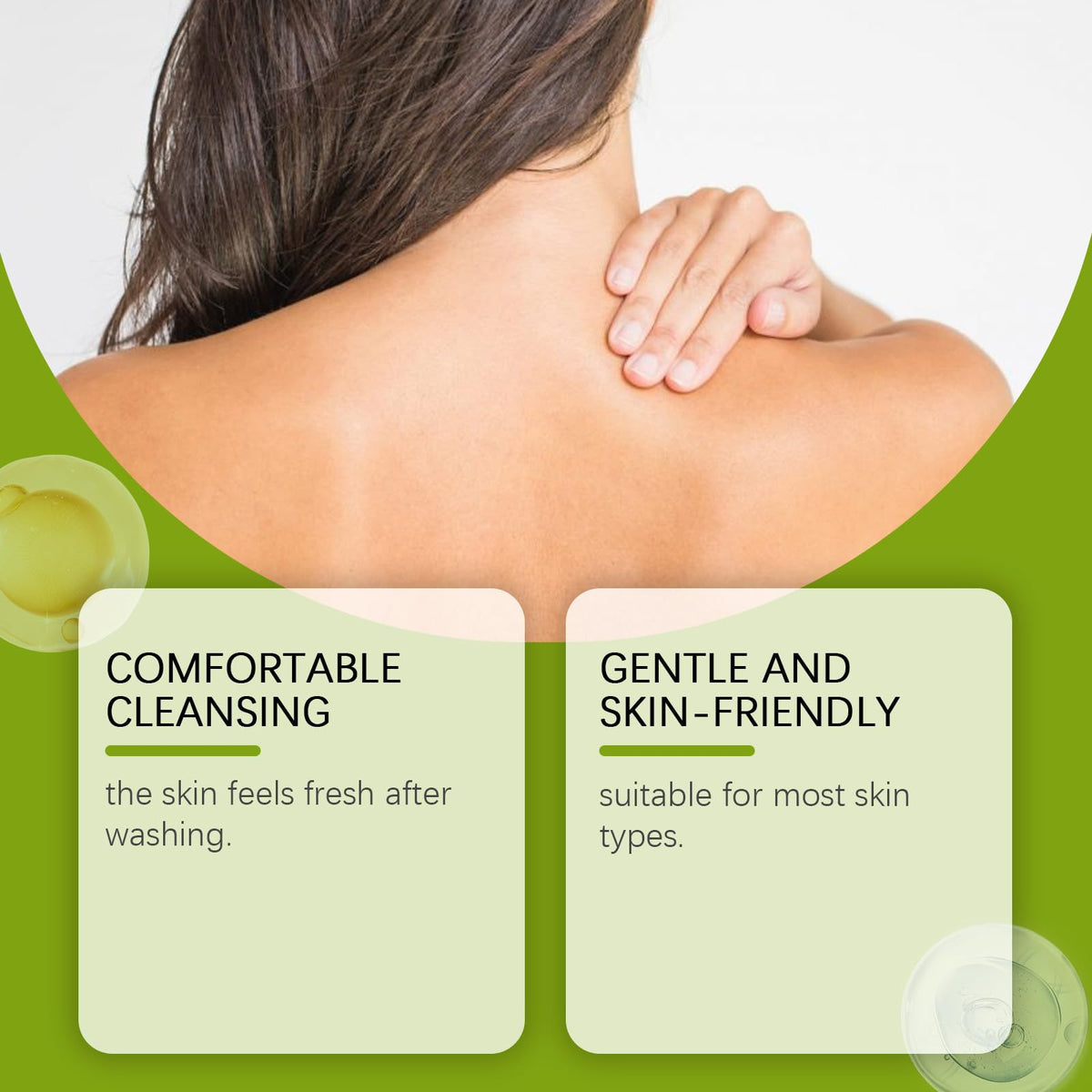 Loravey tea tree oil soap bar lather on skin for refreshing and balanced feel.