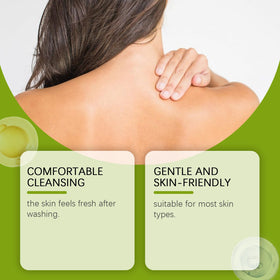 Loravey tea tree oil soap bar lather on skin for refreshing and balanced feel.