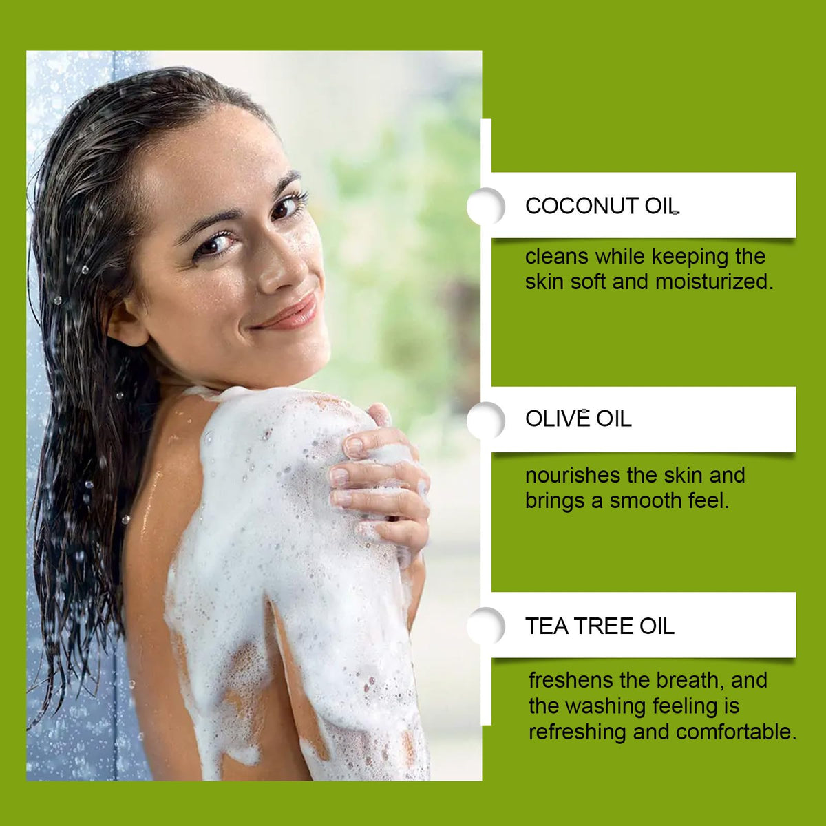 Loravey soap bar used on feet demonstrating daily cleansing and comfort.