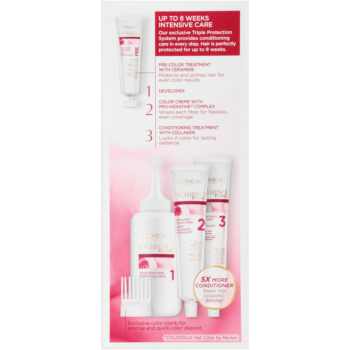L'Oreal Excellence 7G after-color conditioner nourishes hair after treatment