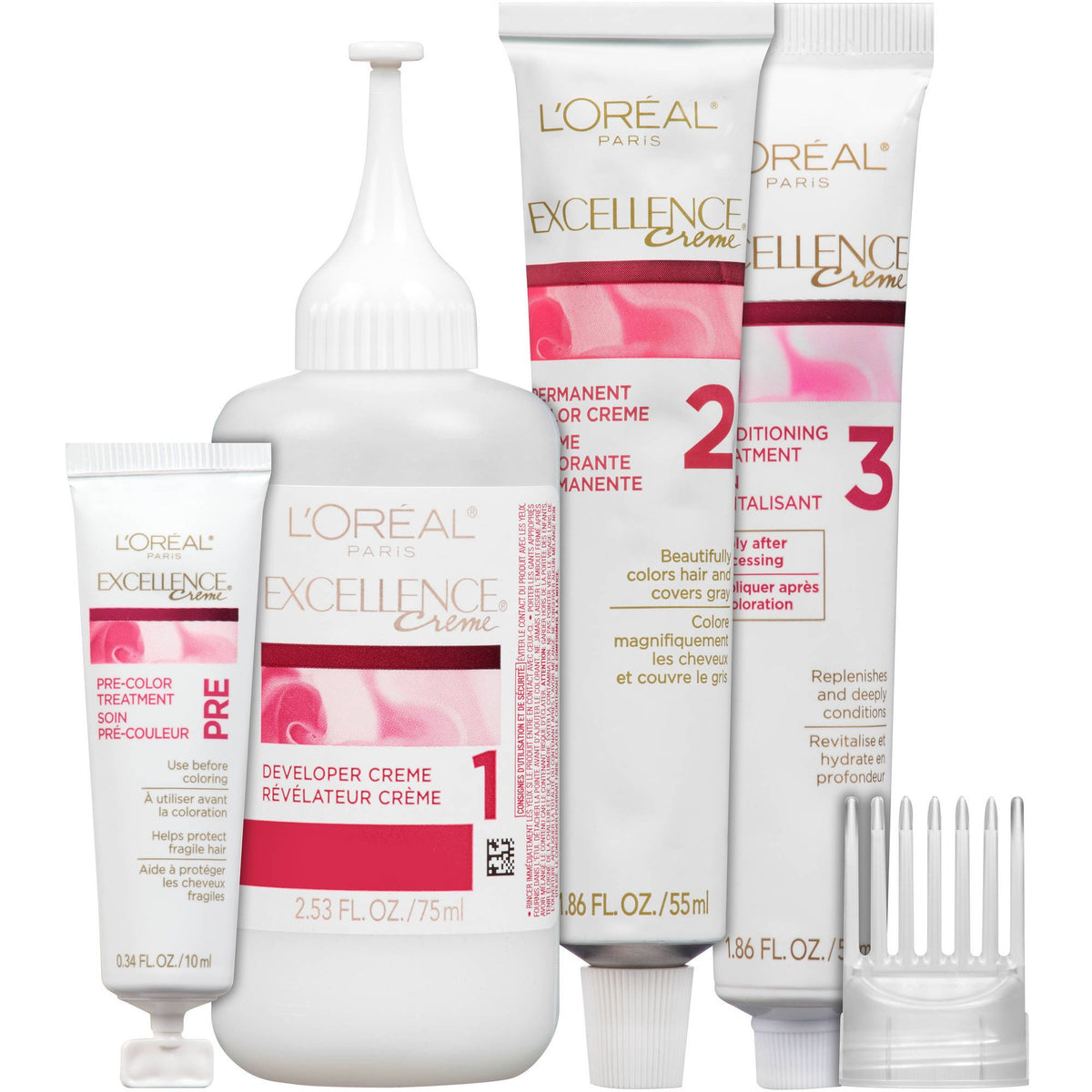 L'Oreal Excellence 7G pre-color serum protects fragile hair before coloring