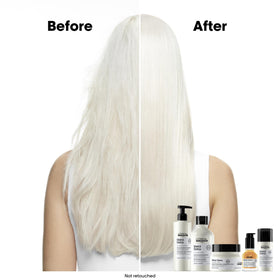 L’Oréal Professionnel Paris Metal Detox strengthens hair fiber, ideal for damaged color-treated hair.