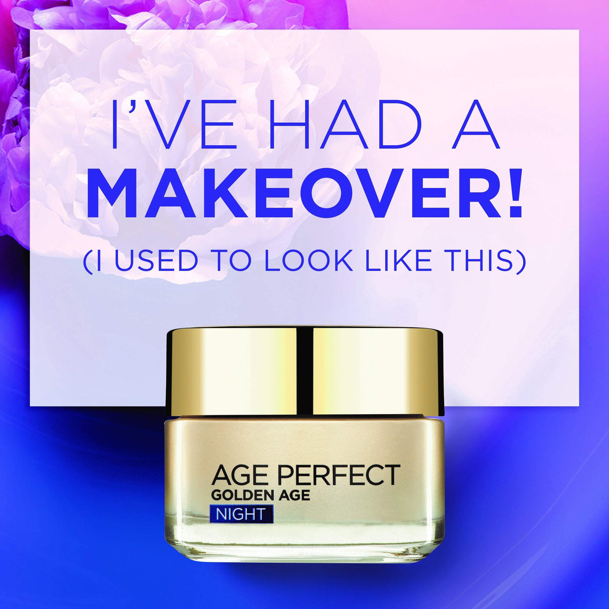 L'Oreal Paris Age Perfect Golden Age Night Cream glow result suggests waking with rosy radiance