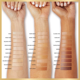 Even-tone finish for a radiant complexion with light coverage.