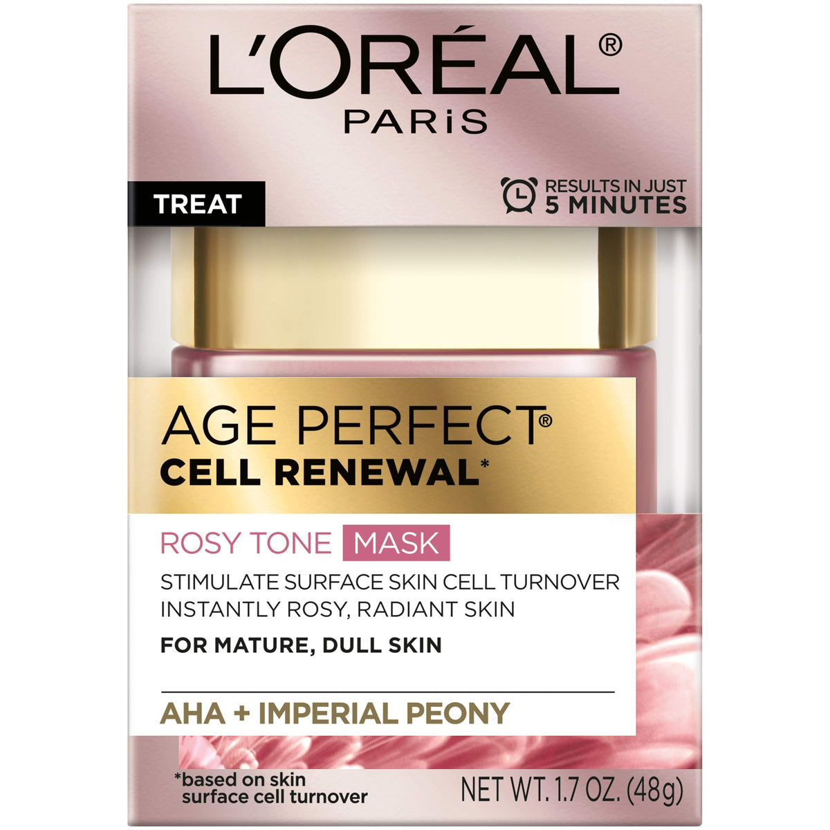 L'Oreal Paris Age Perfect Rosy Tone Mask application glide for refreshed skin