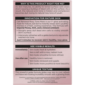 L'Oreal Paris Age Perfect Rosy Tone Mask cooling gel delivers instant refreshing chill