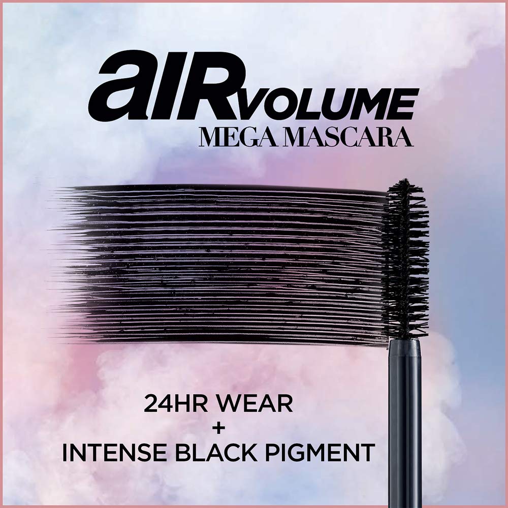 L'Oreal Paris Air Volume Mega Mascara lashes root-to-tip separation close-up.