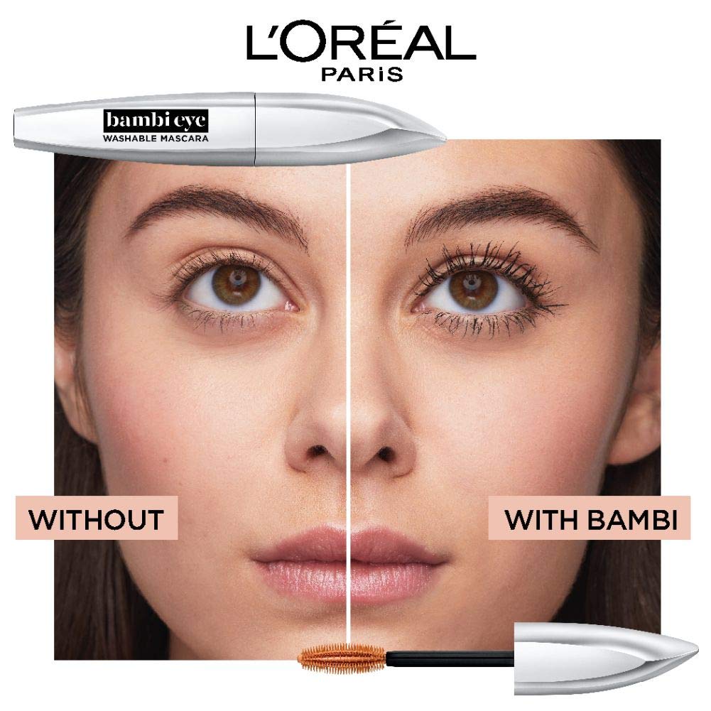 L'Oreal Paris Bambi Eye smudge-free formula supports long-lasting wear.