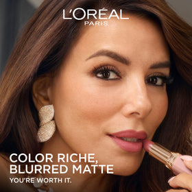 Blurfiller Blurring Lip Contour paired beside lipstick in a sleek setup.