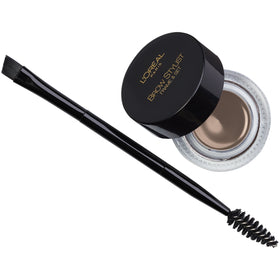 L'Oreal Paris Brow Stylist Frame & Set angled brush for precise brow definition.
