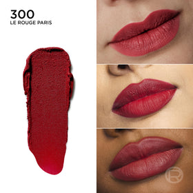 L'Oreal Paris Blurred Matte lipstick tube close-up highlighting nourishing Argan Oil and Vitamin E.