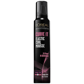 L’Oréal Paris Curve It Curl Mousse pack close-up highlights value and hold