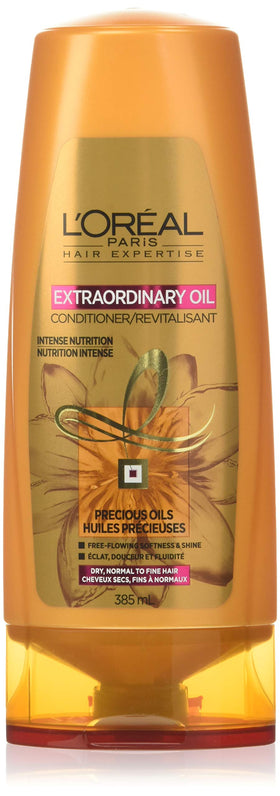 L'Oreal Paris Elvive Extraordinary Oil Conditioner bottle front showing deep nourishment for dry hair.