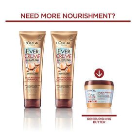 L'Oreal Paris EverCreme shampoo color-safe use showcasing gentle cleansing for color-treated hair