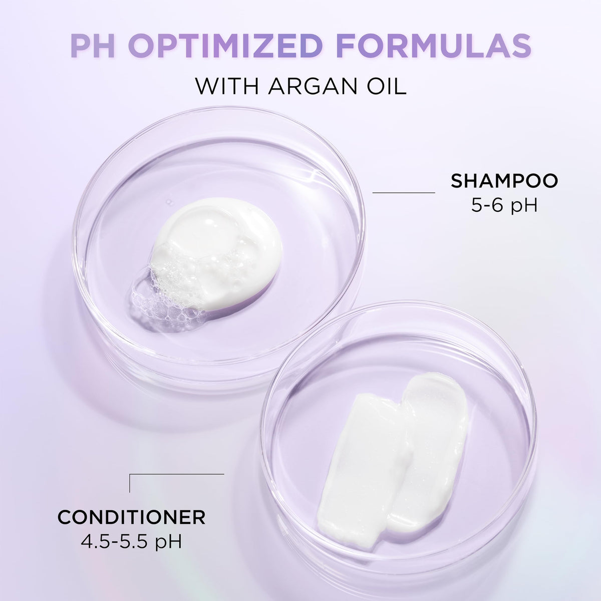 L'Oreal Paris EverPure Glossing Conditioner with hair strand showing enhanced shine.