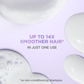 Hair section with EverPure Glossing Glaze applied showing even distribution.