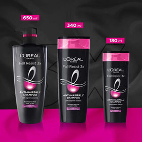 L'Oreal Paris Fall Repair 3X 175ml bottle shown as travel-friendly size.