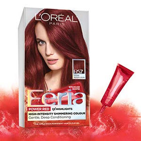 L'Oreal Paris Feria after color conditioner bottle with Bonding Care Complex.