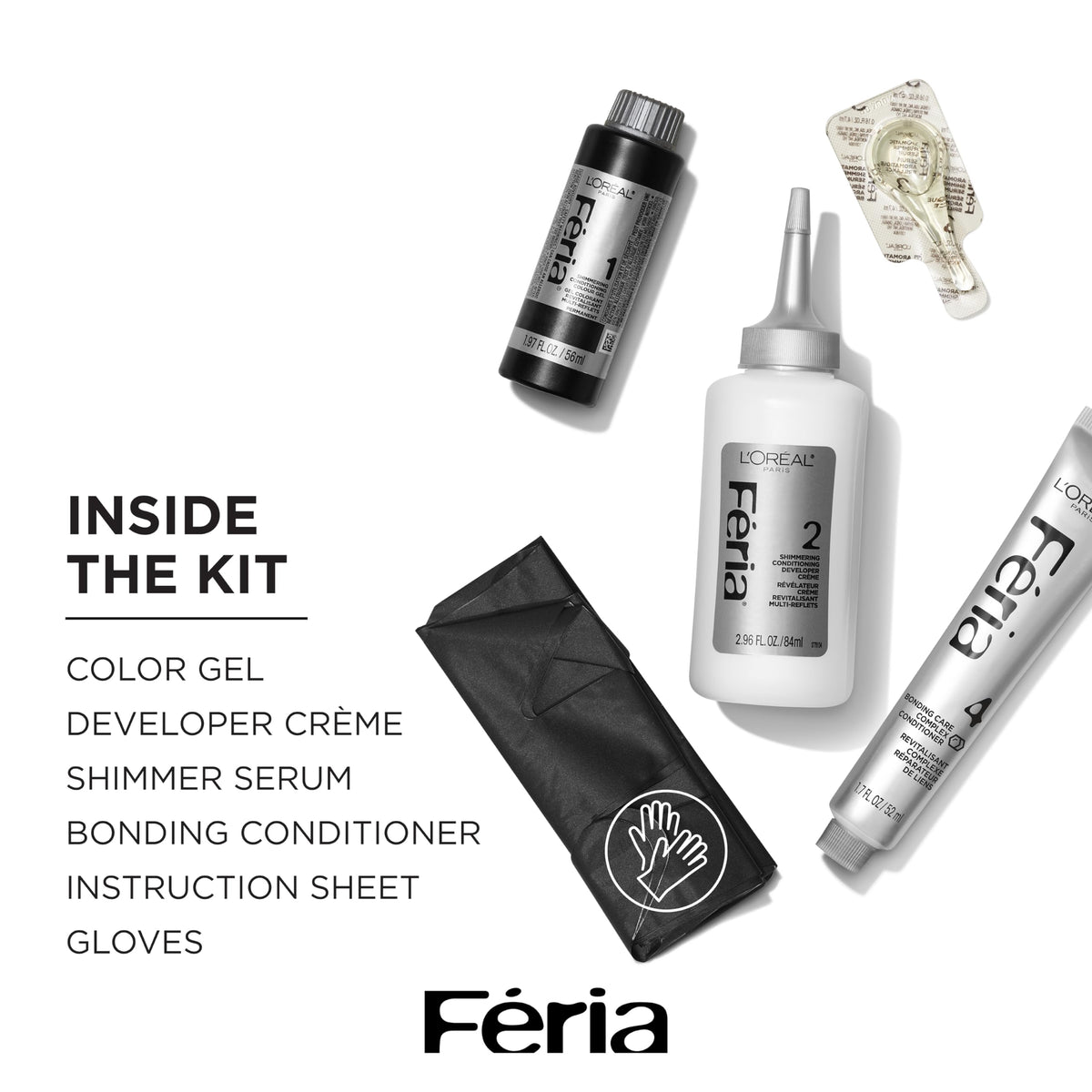 L'Oreal Paris Feria Bonding Care Conditioner helps maintain hair strength and color vibrancy.