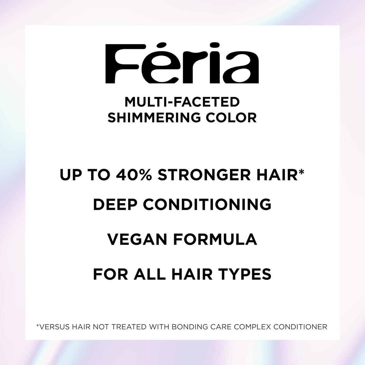 L'Oreal Paris Feria multi-faceted shimmering color shows bold tones and depth.
