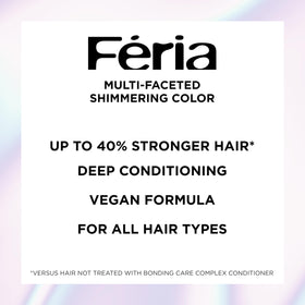 L'Oreal Paris Feria multi-faceted shimmering color shows bold tones and depth.