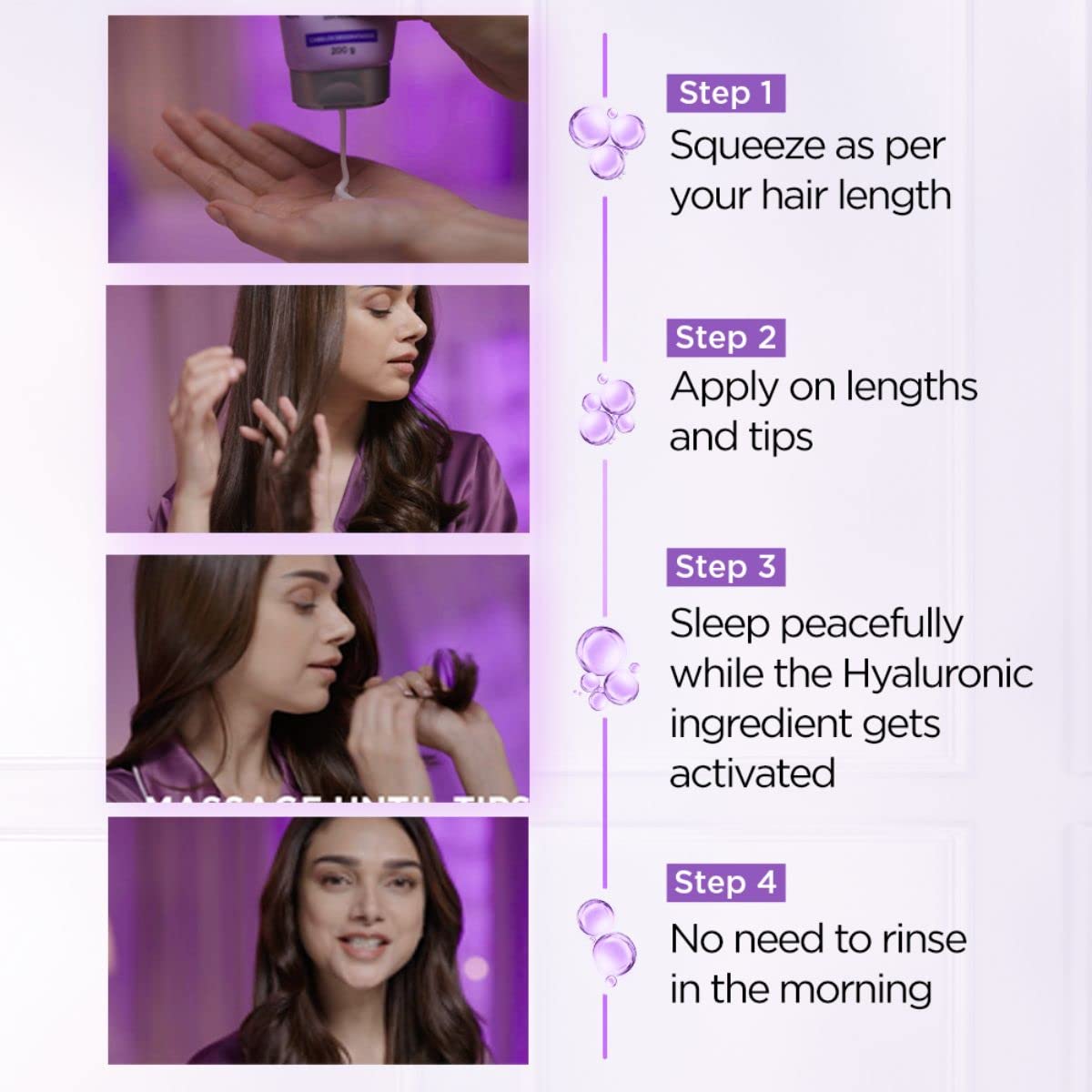 Hyaluron Moisture label emphasizes hydration for dry hair.