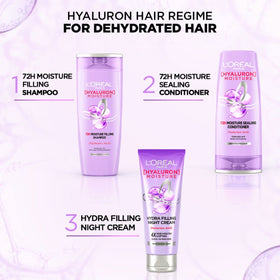 L'Oreal Paris Hyaluron Moisture label demonstrates hydration.