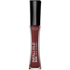 L'Oreal Paris Infallible 8HR Lip Gloss Raisin bottle with glossy shine for eight hours