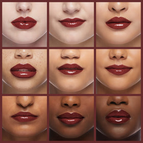 L'Oreal Paris Infallible Raisin on lips displaying rich color and gloss