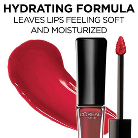 L'Oreal Paris Infallible lip gloss on lips with glossy finish