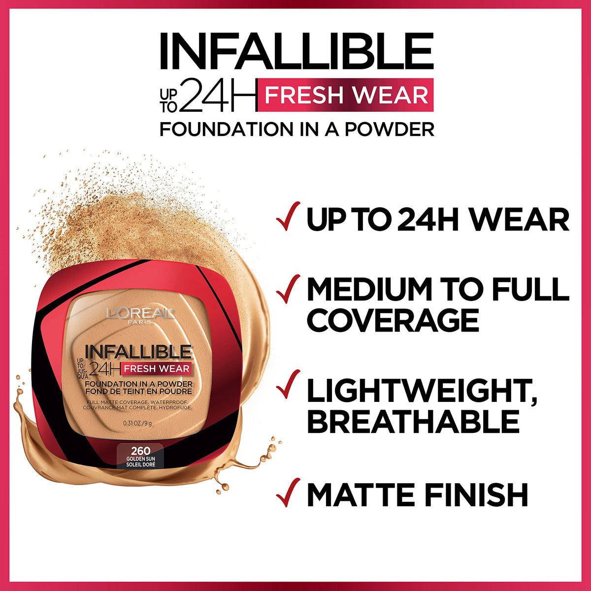 Application scene with creamy powder delivering full coverage