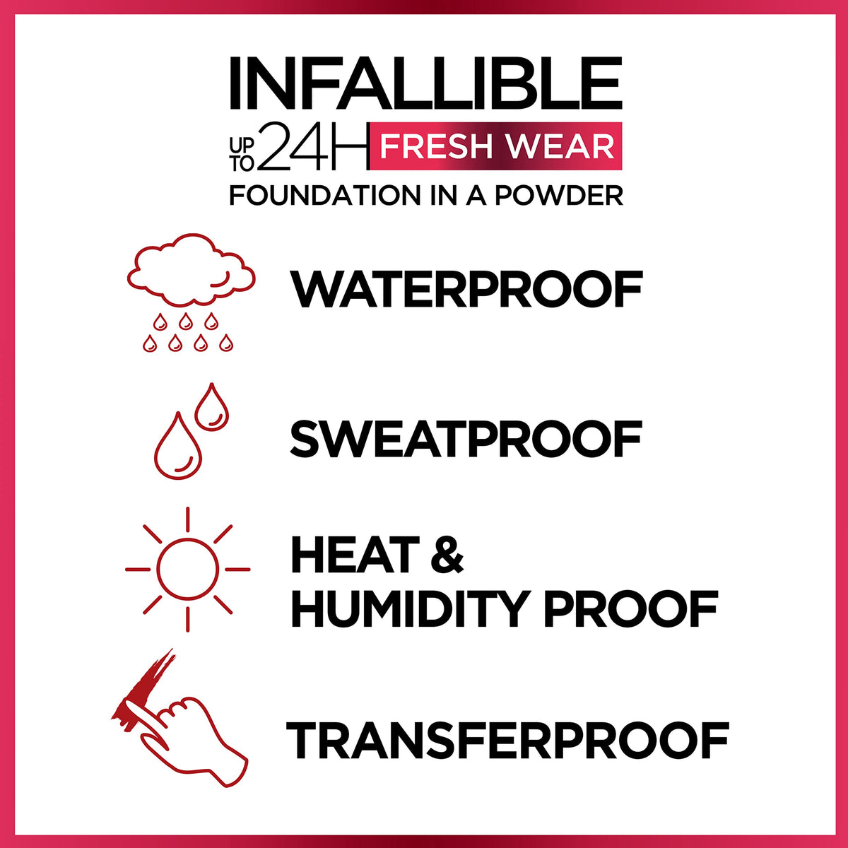 Blurring effect visible for improved skin texture with Infallible Fresh Wear