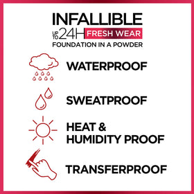 Blurring effect visible for improved skin texture with Infallible Fresh Wear