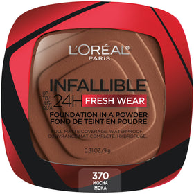 L'Oreal Paris Infallible Fresh Wear powder foundation Mocha compact for long-lasting coverage
